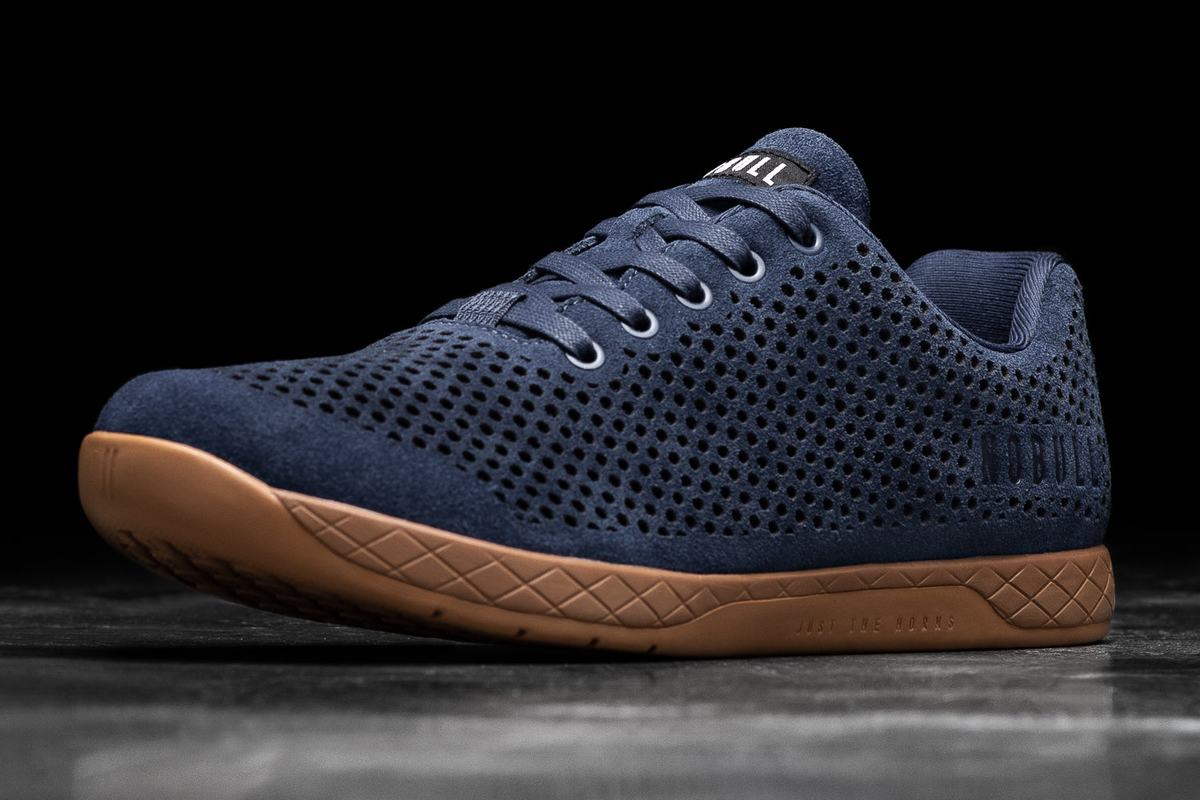 Nobull Suede Women's Trainers Navy | Australia (VL1258)